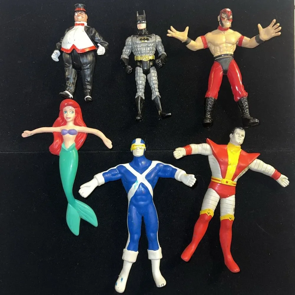 Assortment Of Action‎ Figures Some Are Bendable